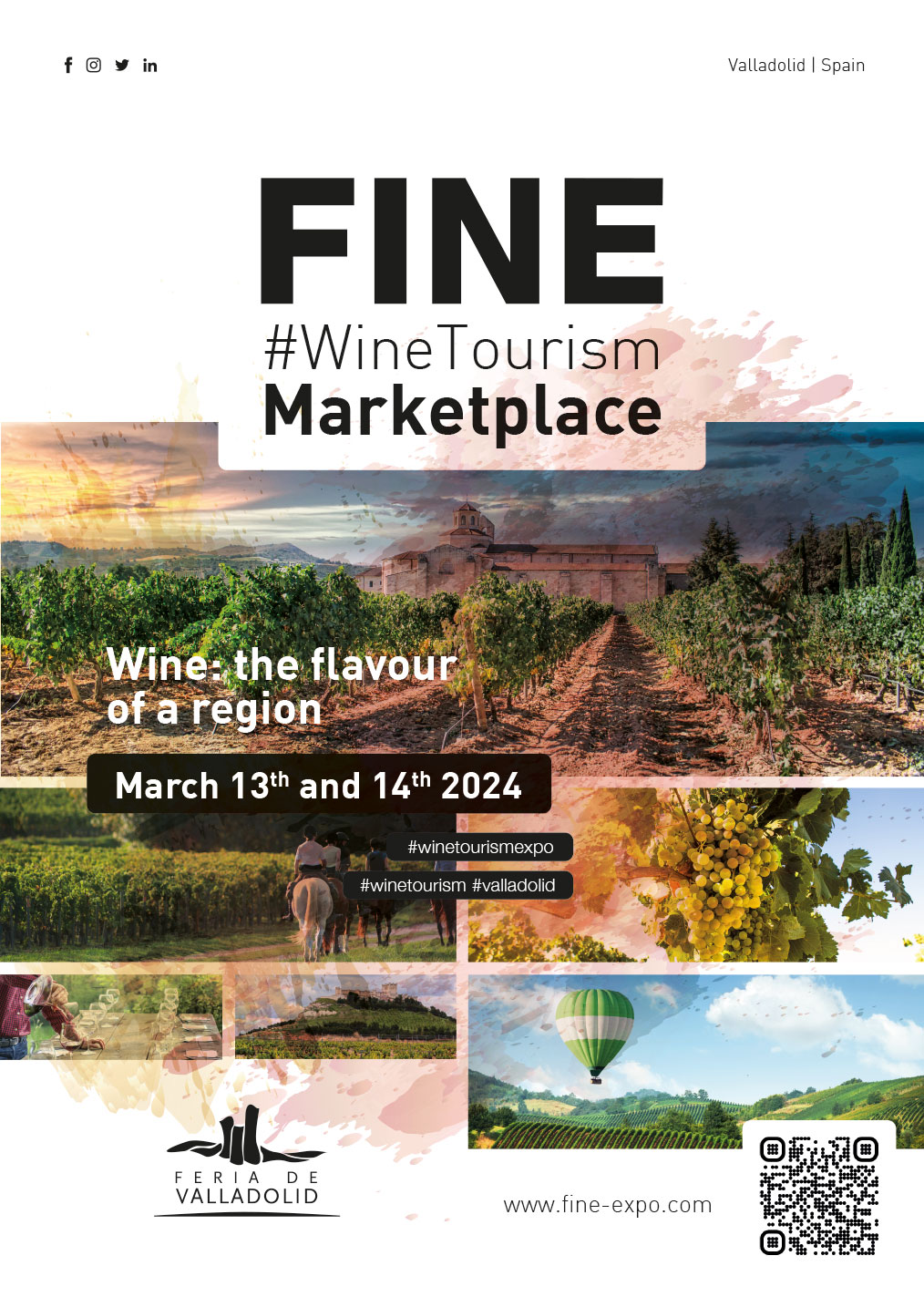 FINE#WineTourismMarketplace, la fiera internazionale dell’enoturismo a Valladolid (Spagna) dal 13 al 14 marzo 2024.
