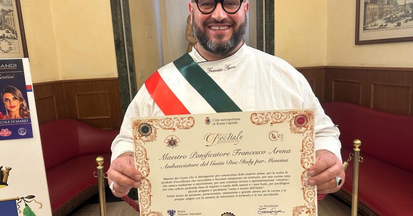 Il messinese Francesco Arena per il terzo anno è Ambasciatore del gusto Doc Italy per Messina. Di Valeria Zingale