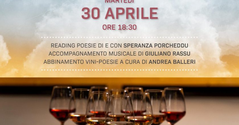 “IN UNA NUVOLA LEGGERA”, IL 30 APRILE RECITAL DI POESIA E VINO ALLA CANTINA CONTINI 1898.