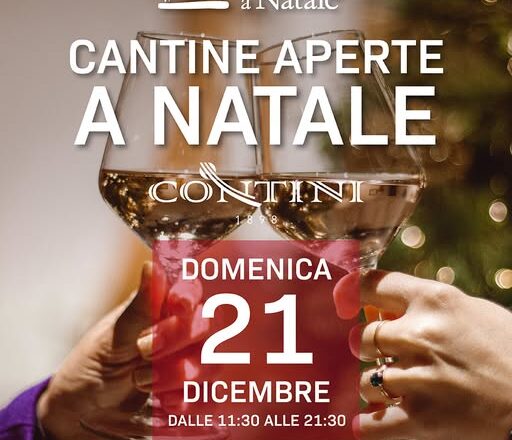 Brindisi di Natale 2025 in cantina alla Contini 1898 di Cabras il 21 dicembre con Cantine Aperte